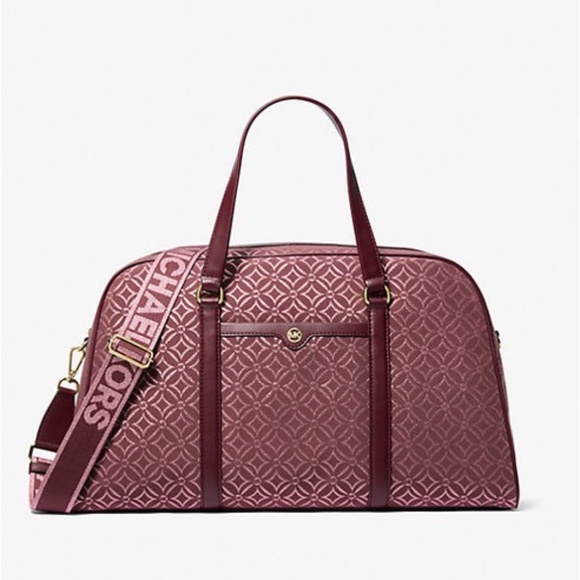 Michael Kors Travel Small Trolley Bag + Duffle Bag+XL Weekender Bag (Oxblood) - Picture 13 of 16